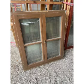 115x130 bontott kétszárnyú fa ablak