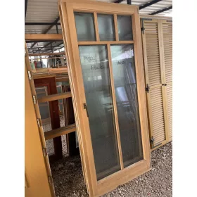 98x220 bontott egyszárnyú fa erkélyajtó
