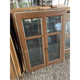 110x135 bontott kétszárnyú fa ablak