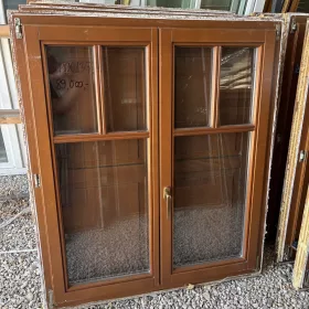 118x135 bontott kétszárnyú spalettás fa ablak