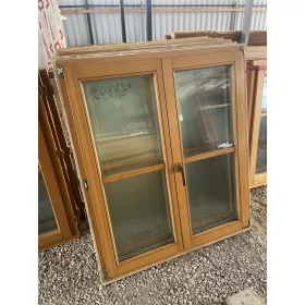 120x137 bontott kétszárnyú fa ablak